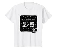 The Math Ain't Mathin' 2x5 Funny Math Humor T-Shirt, Kids, White, 10 Years
