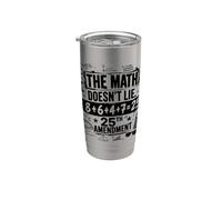The Math Doesn't Lie 86 + 47 = 25th Amendment Stainless Steel Insulated Tumbler