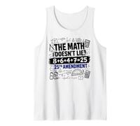 The Math Doesn't Lie 86 + 47 = 25th Amendment Tank Top