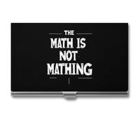 The Math is Not Mathing Business Card Wallet Credit Card Holder Metal Square Small Pocket Purse