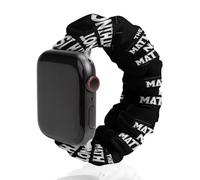 The Math Is Not Mathing Elastic Scrunchie Watch Bands Bracelet Strap Compatible with IWatch Series 6 5 4 3 2 1 Silver-style 42mm/44mm