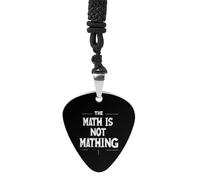 The Math Is Not Mathing Guitar Pick Pendant Necklace for Acoustic Electric Bass Players Guitar Accessories Guitarist Gifts