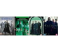 The Matrix 4 Films Complete Collection DVD - Matrix, Matrix Reloaded, Matrix Revolutions, The Matrix Resurrections DVD - Matrix Quadrilogy DVD