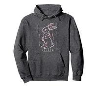 The Matrix 4 Illusion Rabbit Pullover Hoodie, Adult Unisex, Dark Heather Grey, XX-Large