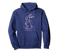 The Matrix 4 Illusion Rabbit Pullover Hoodie, Adult Unisex, Navy Blue, Small
