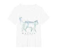 The Matrix 4 Techno Cat T-Shirt, Women's Plus, White, 6X