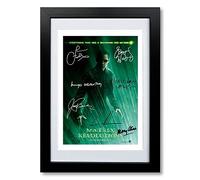 The Matrix Revolutions Cast Signed A4 Poster Photo Print Framed Autograph Gift Movie Film 2003 Keanu Reeves Laurence Fishburne (BLACK FRAMED & MOUNTED)
