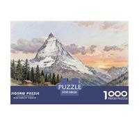 The Matterhorn, Switzerland Wooden Jigsaw Puzzle Waterproof 1000 Piece Puzzles for Adults Fun Challenging Games