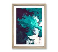 The Maze Abstract Framed Print | A3 Oak Framed Wall Art | Ready to Hang | Abstract Fantasy Picture | Living Room Bedroom Lounge Office