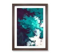 The Maze Abstract Framed Wall Art Print A2 Walnut