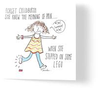 The Meaning of Pain - Birthday Card - Made from Recycled Materials - Greeting Cards for Friends, Family, Loved Ones - Made by UK Independent Artists - Compostable Packaging