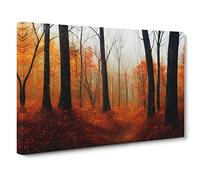 The Meaningful Autumn Forest Canvas Print | Gallery Wrapped 30mm Frame Wall Art | 30x20 inches | Ready to Hang | Contemporary Landscape Picture | Living Room Bedroom Lounge Office