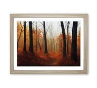 The Meaningful Autumn Forest Framed Print | A4 Oak Framed Wall Art | Ready to Hang | Modern Landscape Picture | Living Room Bedroom Lounge Office