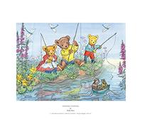 The Medici Society Limited Teddies Fishing, Molly Brett (255gsm Art Paper, 248mm x 330mm (9.75" x 13"))