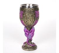 The Medieval Gothic Wine Goblet Crafted From Resin With A Stainless Steel Interior Is Ideal For Dining Or Role-playing As A Decorative Chalice (Red, 3.14in*3.14in*7.08in)