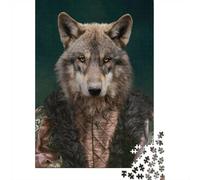 The Medieval Wolf 1000 Pieces Jigsaw Puzzle, Animal Lover Puzzle, Calm Indoor Activity, 38x26cm/1000pcs