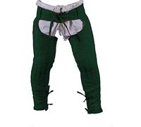 THE MEDIEVALS Lagging Thick Padded Chausses Lower Under Gambeson Hauberk SCA Armor, Green - Large