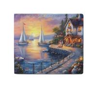 The Mediterranean Harbour Bifold Wallet Portable Pocket Coin Purse | Card Holder,for Women Men
