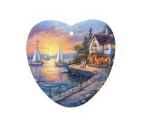 The Mediterranean Harbour Car Air Freshener Decorative Hanging Aromatherapy Tablets for Car Trucks Love form