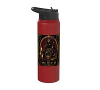 The Medium Black Cat Art Deco Murder Mystery Stainless Steel Insulated Water Bottle