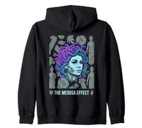 The Medusa Effect Greek Mythology Gorgon Statue Stone Snake Zip Hoodie