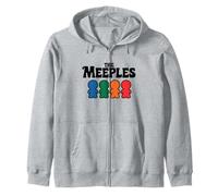 The Meeples Boardgame Board Gamer Fan Zip Hoodie