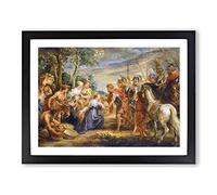 The Meeting Of David And Abigail By Peter Paul Rubens Classic Painting Framed Print | A2 Black Framed Wall Art | Ready to Hang | Classic Historical Picture | Living Room Bedroom Lounge Office