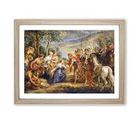 The Meeting Of David And Abigail By Peter Paul Rubens Classic Painting Framed Print | A2 Oak Framed Wall Art | Ready to Hang | Classic Historical Picture | Living Room Bedroom Lounge Office
