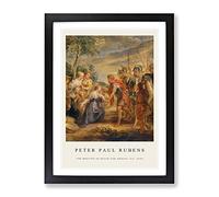 The Meeting Of David And Abigail By Peter Paul Rubens Exhibition Museum Painting Framed Print | A2 Black Framed Wall Art | Ready to Hang | Modern Historical Picture | Living Room Bedroom Lounge Office