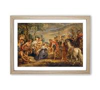 The Meeting of David and Abigail by Peter Paul Rubens Framed Print | A2 Oak Framed Wall Art | Ready to Hang | Modern Nature Picture | Living Room Bedroom Lounge Office