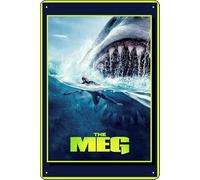 The Meg (2018) Movie Plaque Poster Metal Tin Sign 8" x 12" Vintage Retro Wall Decor