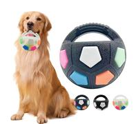 The Mellow Dog Calming Ball,Dog Ball with Handle,Interactive Toss and Fetch Play,Floating Squeaky Balls for Dogs (Multicolor)