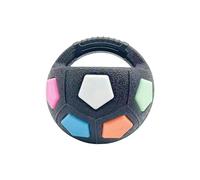 The Mellow Dog Calming Ball, Dog Ball with Handle, Interactive Toss and Fetch Play, Squeaky Floating Balls, Rubber Interactive, for Water Play, Training, Outoor Games (Black-A)