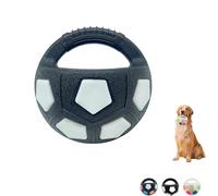 The Mellow Dog Calming Ball, Dog Ball with Handle, Interactive Toss and Fetch Play, Squeaky Floating Balls, Rubber Interactive, for Water Play, Training, Outoor Games (Black1)