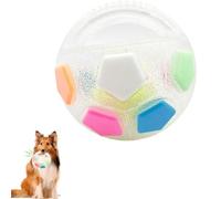 The Mellow Dog Calming Ball, Dog Balls with Handle,Interactive Dogs Football Toys,Squeaky Pet Toys,Indestructible High Bounce Puppy Balls Toy,Floating Interactive Dogs Toys for Throw and Fetch (White)