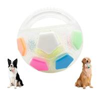 The Mellow Dog Calming Ball,Interactive Balls for Dogs Playing, Strong Rubber Football dog Chew Fetch Toy, Soccer Squeaky Balls Toy for Small Medium Dogs, Indoor & Outdoor (A)