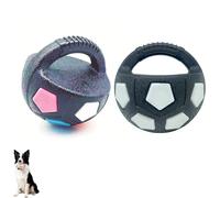 The Mellow Dog Calming Ball,Interactive Balls for Dogs Playing, Strong Rubber Football dog Chew Fetch Toy, Soccer Squeaky Balls Toy for Small Medium Dogs, Indoor & Outdoor (D)