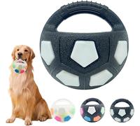 The Mellow Dog Calming Ball, Interactive Toss and Fetch Play,Rubber, Squeaky, For Water Play, Training & Outdoor Games,Squeaky Floating Ball for Small Medium Large Dogs (Black-2)