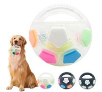 The Mellow Dog Calming Ball, Interactive Toss and Fetch Play,Rubber, Squeaky, For Water Play, Training & Outdoor Games,Squeaky Floating Ball for Small Medium Large Dogs (White)