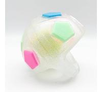 The Mellow Dog Calming Ball with Handle, Interactive Dog Football Toy, Durable Squeaky Soccer Ball with Grip Tags, Floating Chew Toy for Outdoor Play and Training (A)