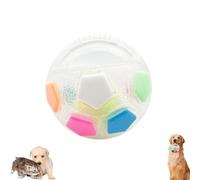 The Mellow Dog Calming Ball with Handle, Interactive Football Shape Dog Toy, Rubber Football Dogs Chew Fetch Toy, Training & Outdoor Game, for Small Medium Large Breeds (A)
