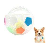 The Mellow Dog Calming Ball with Handle, Mellow Dog Calming Ball,Squeaky Floating Rubber Balls,Interactive Balls for Dogs Playing,Water Play,Training & Outdoor Games (White)