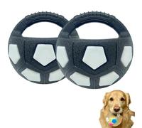 The Mellow Dog Calming Ball with Handle, Pet Dog Football Shape Toy, Toss and Fetch Play with Handle, for Small Medium Large Dogs (C-2pcs)
