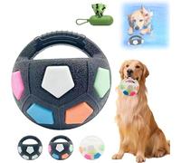 The Mellow Dog Calming Ball with Handle, Squeaks, Can Float in Water, Tennis Ball Inside Intrigues Any Dog, Relieve Anxiety and Keep Your Dogs Happy (03)