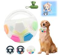The Mellow Dog Calming Ball with Handle, Squeaks, Can Float in Water, Tennis Ball Inside Intrigues Any Dog, Relieve Anxiety and Keep Your Dogs Happy (01)