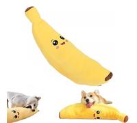 The Mellow Dog Calming Banana, Dog Toy Fight Boredom, Interactive Plush Chew Toy for Dogs, Machine Washable & Dryer Safe,Keep Dogs Interested Forever, Reduces Boredom and Loneliness (L)
