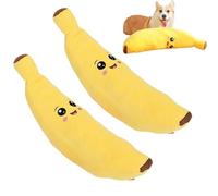 The Mellow Dog Calming Banana, Dog Toy Interactive Plush Chew Toy, Less Lonely, and Happier Machine Washable & Dryer Safe,Keep Dogs Interested Forever (S:9 inch*2)