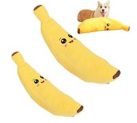 The Mellow Dog Calming Banana, Dog Toy Interactive Plush Chew Toy, Less Lonely, and Happier Machine Washable & Dryer Safe,Keep Dogs Interested Forever (S+M)