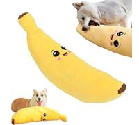 The Mellow Dog Calming Banana Toy-Interactive Plush Chew Style for Less Lonely & Happier Pets, Machine Washable & Dryer Safe to Keep Interest Forever (1PCS)