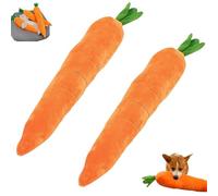 The Mellow Dog Calming Carrot, Giant Carrot Dog Toy, 29.5" Large Stuffed Carrot pet Chew Toys for Small Medium Large Dogs, Dogs T oys Carrots with Sounds for Indoor Outdoor Play (2PCS)